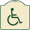 Signmission Large Handicapped Symbol Heavy-Gauge Aluminum Architectural Sign, 18" x 18", TG-1818-23889 A-DES-TG-1818-23889 - alternate 1
